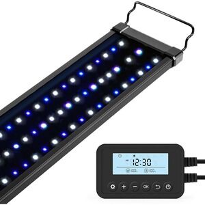 NICREW Marine Aquarium Light – 48W Reef LED, Programmable Timer, 48–60 Inch Tank